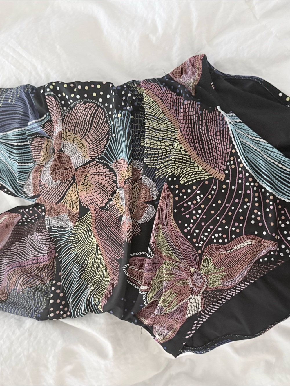 La Blanca Floral One-Piece Swimwear in Multicolor on Black